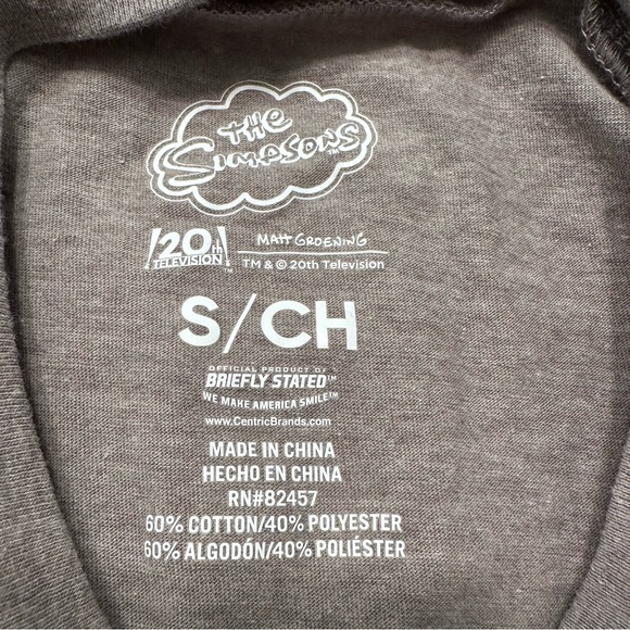 The Simpsons Ho Ho Homer Christmas Lights Santa Claus Graphic T-Shirt Grey SS - Picture 6 of 6